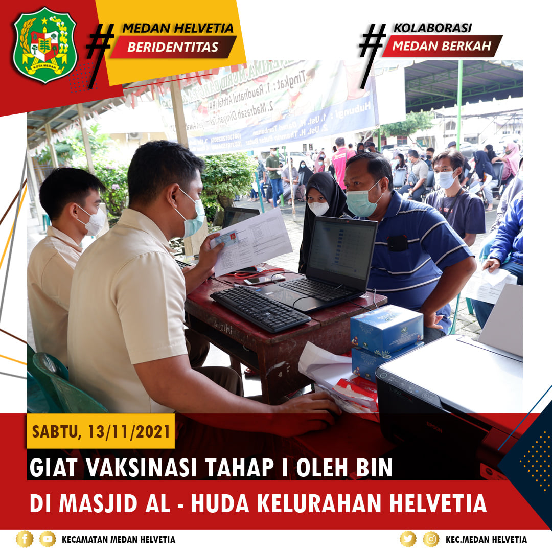 Kegiatan Vaksinasi Oleh BIN Sumut di Kecamatan Medan Helvetia