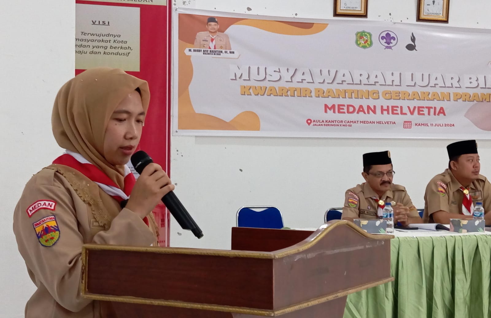 Musyawarah Luar Biasa Kwartir Ranting Helvetia Digelar, Camat Medan Helvetia Harapkan Kebersamaan untuk Majukan Gerakan Pramuka Kecamatan Medan Helvetia